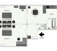 plánek/layout of the apartment