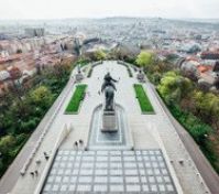 Views over the center of Prague from near by Park Vítkov 300m away. Inline tracks, outdoor training, children playground and refreshment available.