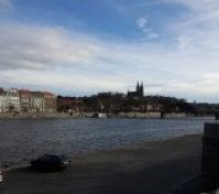 View from the riverside,  Vysehrad castle