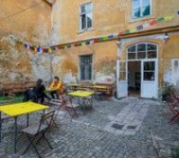 cafe inside the building property