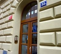 main door with bells