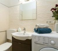 Bathroom with shower, toilet and wasching machine