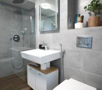 Bathroom (washbasin, shower, toilet)