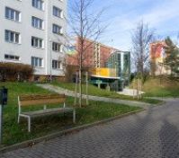 Metro station in front of the house