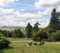 Riegrovy sady park 6 minutes by walk